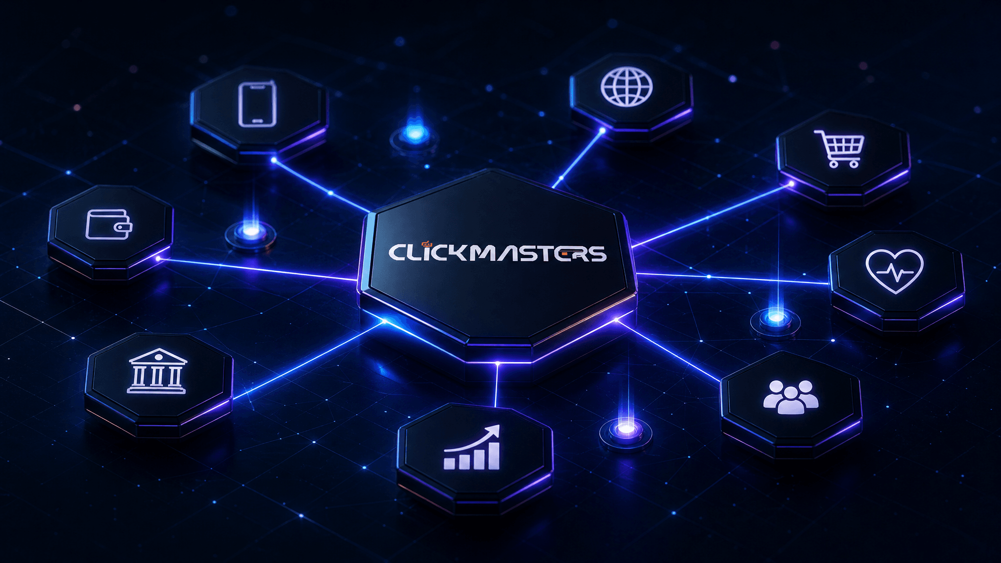 ClickMasters blockchain DApp visual